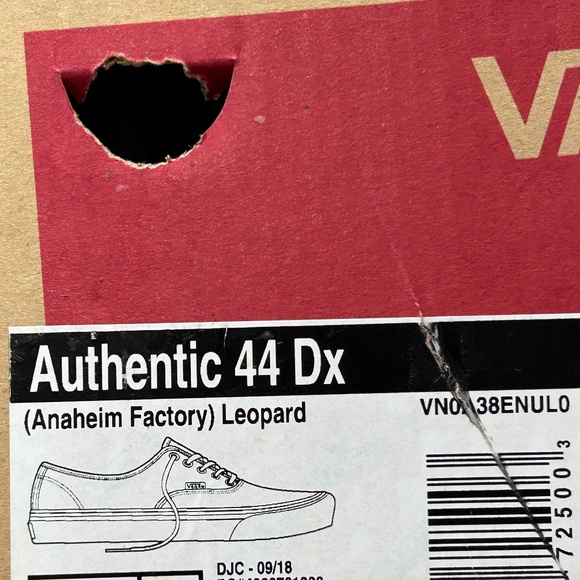 Vans Authentic 44 Dx Anaheim Factory Leopard Shoes - Picture 8 of 8